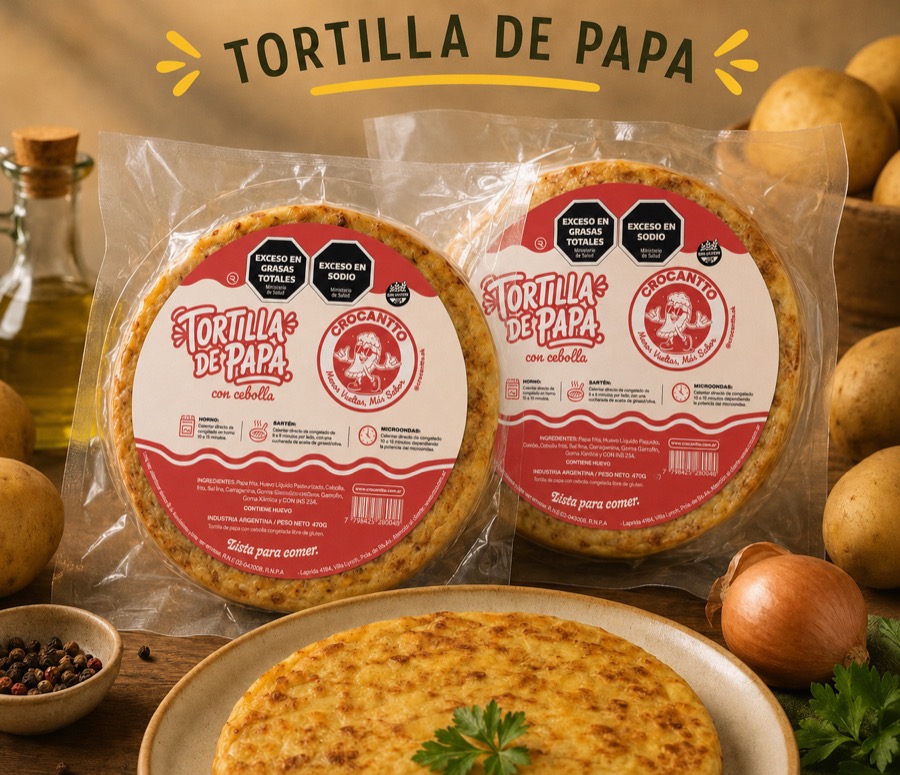 Tortilla de papa y cebolla Crocantto